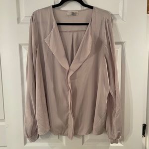 Forever 21 2X Steel Pink Flowy Blouse VNeck